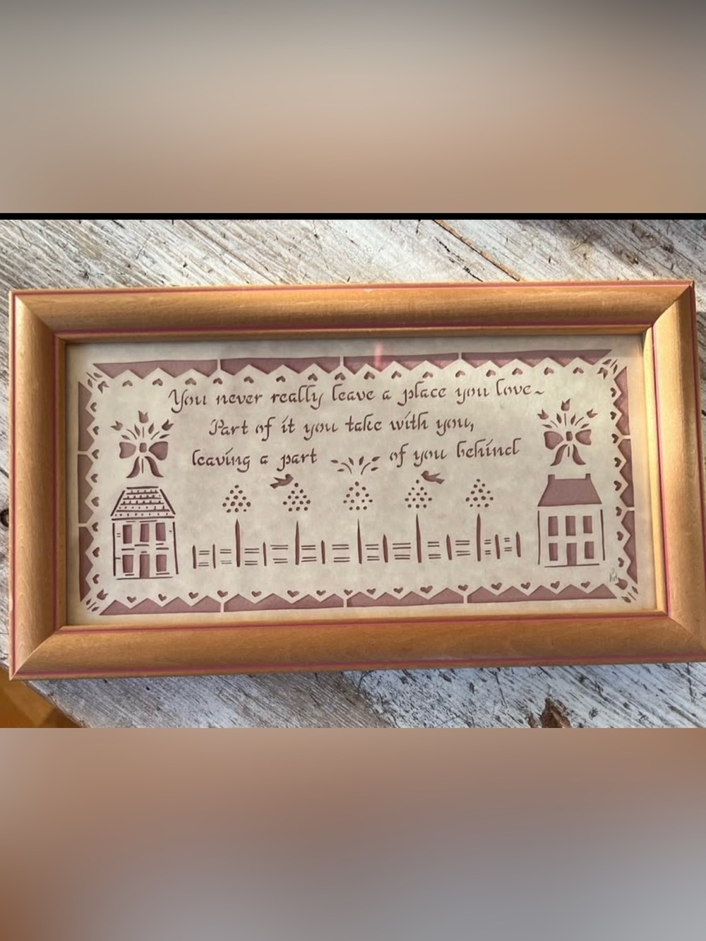 Vintage Scherenschnitte German Scissor Folk Art by "KW" 1987